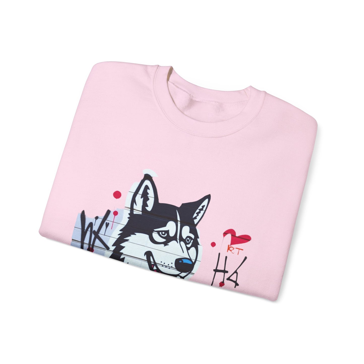 Graphic Husky Crewneck Sweatshirt - Unisex Heavy Blend™ - Cozy & Stylish