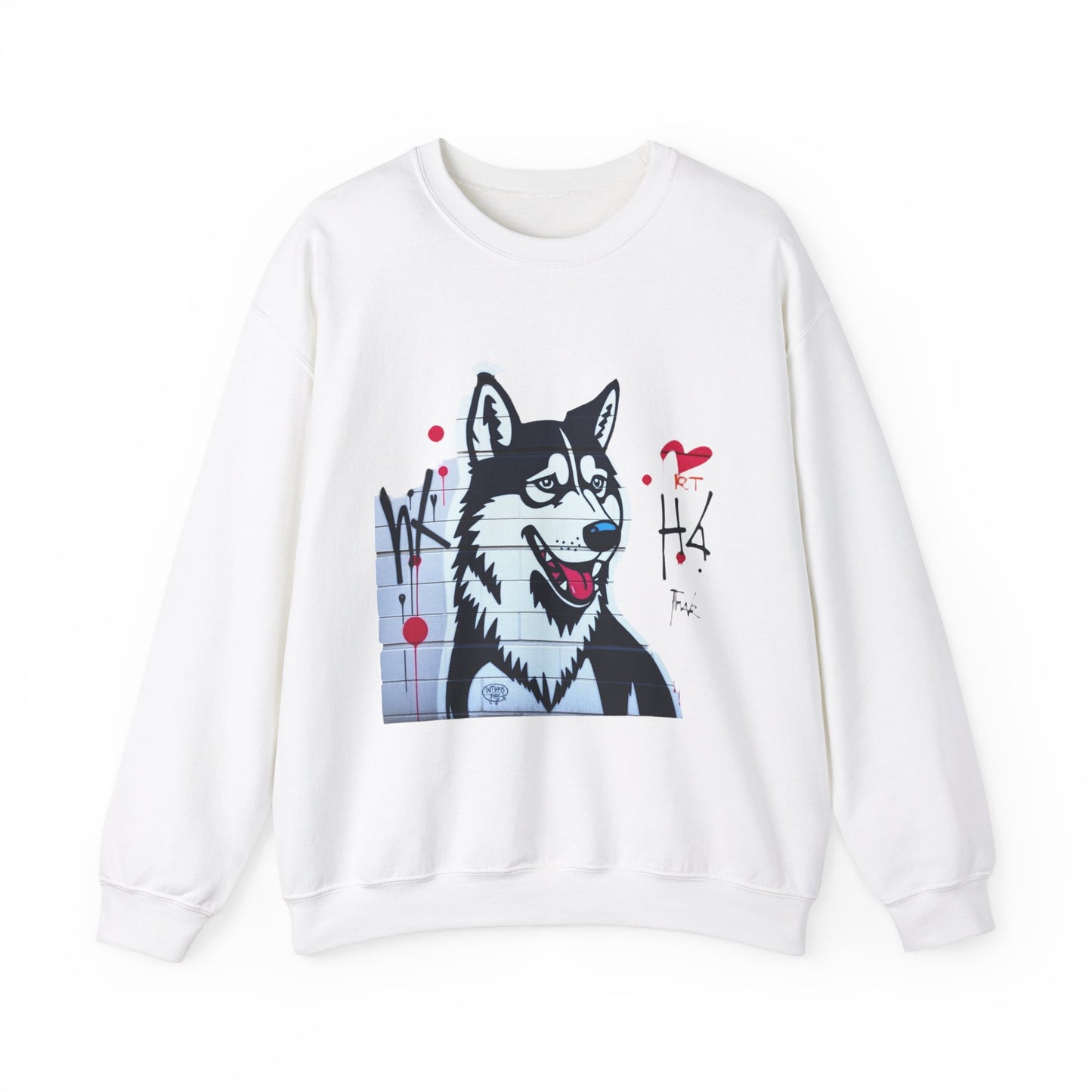 Graphic Husky Crewneck Sweatshirt - Unisex Heavy Blend™ - Cozy & Stylish