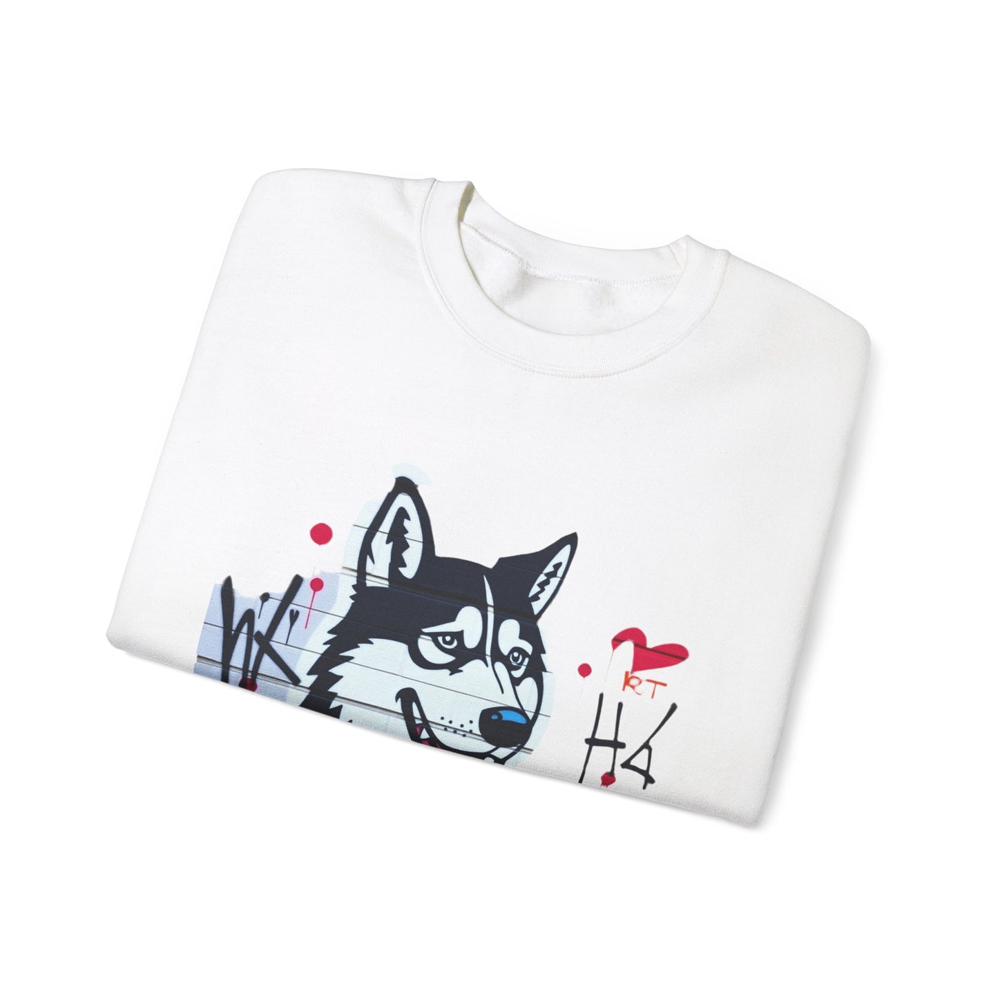 Graphic Husky Crewneck Sweatshirt - Unisex Heavy Blend™ - Cozy & Stylish