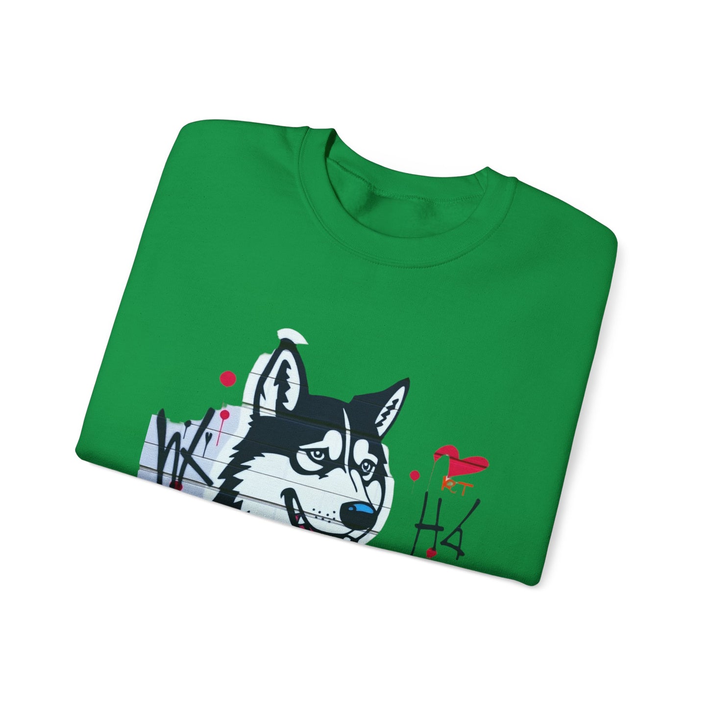 Graphic Husky Crewneck Sweatshirt - Unisex Heavy Blend™ - Cozy & Stylish