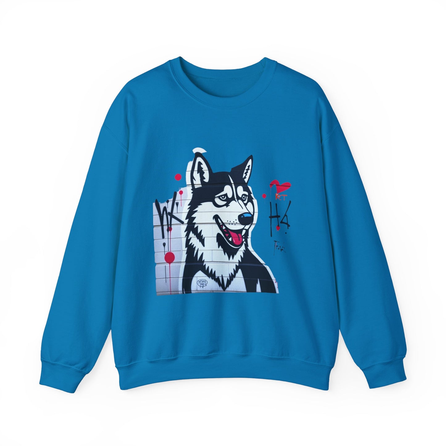 Graphic Husky Crewneck Sweatshirt - Unisex Heavy Blend™ - Cozy & Stylish